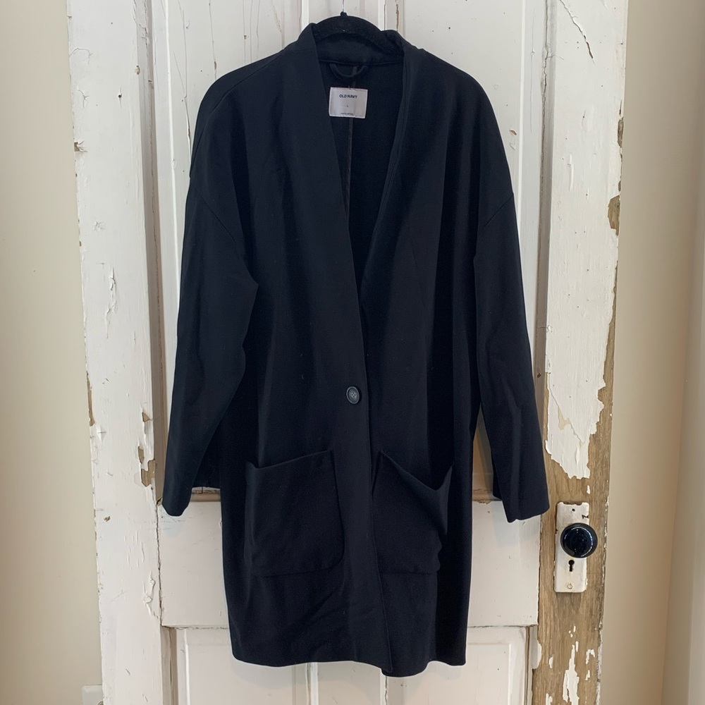 Old Navy Long Black Jacket L